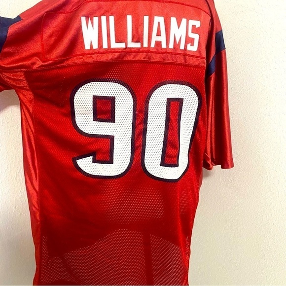 Houston Texans NFL Reebok Jersey Size Large Red White Reebok Mario Williams - Picture 6 of 11